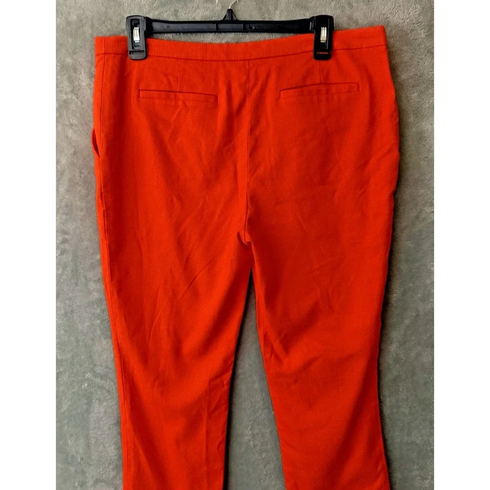 Diane Von Furstenberg‎ Trousers 12 Pants Straight Leg Designer Orange Ankle